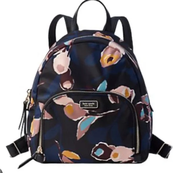 kate spade | Bags | Kate Spade Floral Backpack Black 